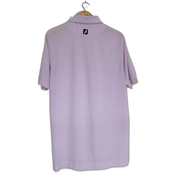 Foot Joy Men's Pink Polka Dot Polo Shirt - Small - Picture 2 of 7